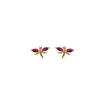 Boucles D'oreilles Libellule plaqu� or 