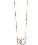 Collier plaqu or rose oxydes de  zirconium