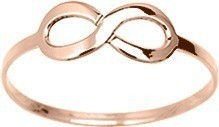 Bague plaqu or rose infini