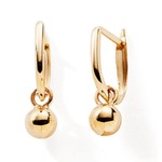 Boucles d&#039;oreilles or brisure boule