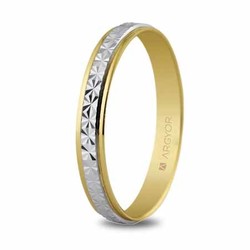 Alliance bicolore diamant� 9 carats