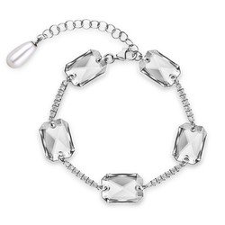 Bracelet  Elfie argent rhodi cristal