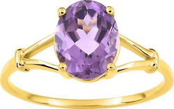 Bague or jaune Amthyste 9 carats