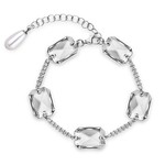 Bracelet  Elfie argent rhodi cristal  