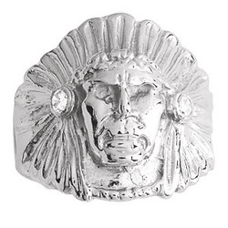 Bague argent tete de lion