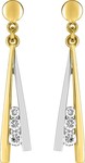 Boucles d&#039;oreilles or jaune  oxyde zirconium 9KID307BZ