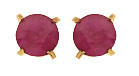 Boucles d'oreilles clous rubis