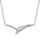 COLLIER ARGENT RHODI� FORME V OXYDES 