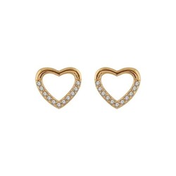 Boucles d'oreilles coeur plaqu or