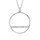 COLLIER ARGENT RHODIE PENDENTIF CERCLE ET BARETTE OXYDES BLA