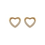 Boucles d&#039;oreilles coeur plaqu or