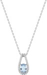 collier argent topaze bleu 