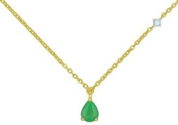 COLLIER OR JAUNE EMERAUDE  MCS30676-10