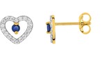 Boucles d&#039;oreilles saphir et oxydes de zirconium