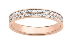 Alliance fantaisie bicolores Or rose 18 carats