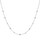 COLLIER ARGENT RHODI� 5 OXYDES BLANCS SERTIS ET BOULES