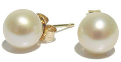 Boucles d'oreilles clous perle culture  N9224