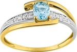 Bague, Femme, Bicolore, Topaze bleu, Or 9 carats 09FF55BTZ