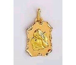 medaille XR728 or jaune carats  ange parchemin  lucas-lucor