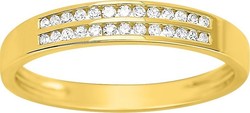 Alliance diamant multi-rangs or jaune 18 carats 1.1603.30