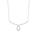 Collier argent rhodie oxydes 87309545