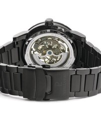 Montre Homme AUTOMATIC Cadran noir Bracelet acier Noir