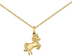 Collier licorne plaqu or & oxydes de zirconium